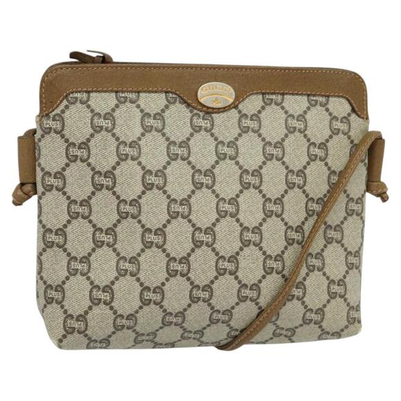 GUCCI GG Plus Supreme Shoulder Bag Pvc Beige - Picture 1 of 16